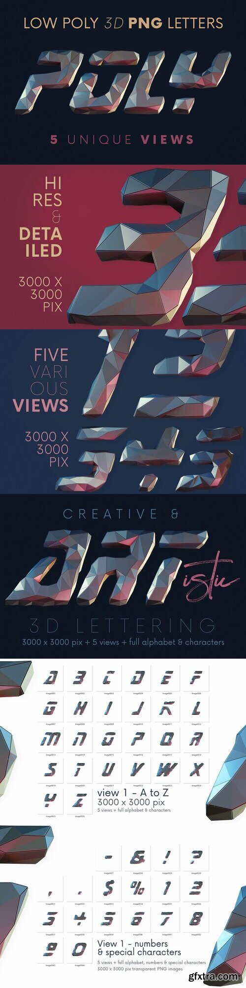 Creativemarket - Future Low Poly - 3D Lettering 12173910