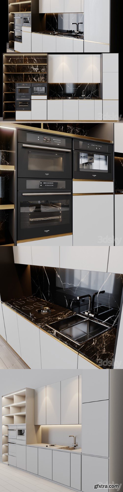 kitchen modern 16 | Vray+Corona