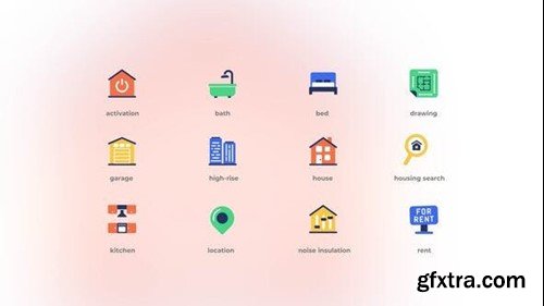 Videohive Real Estate - Flat Icons 43938955