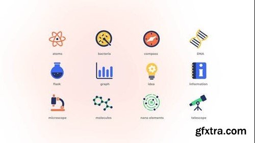 Videohive Science - Flat Icons 43938981