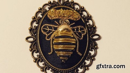 Introduction To Goldwork Embroidery With Queen Bee Project