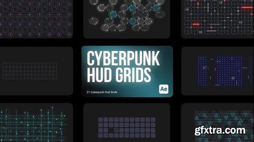 Videohive Cyberpunk HUD Grids for After Effects 43988079