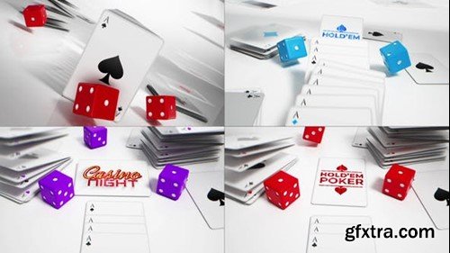 Videohive White Playing Cards Online Logo Reveals 43969009