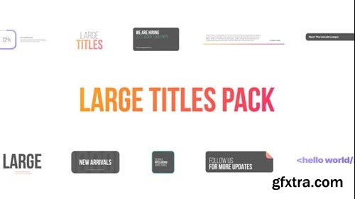 Videohive Large Titles Pack 43981996