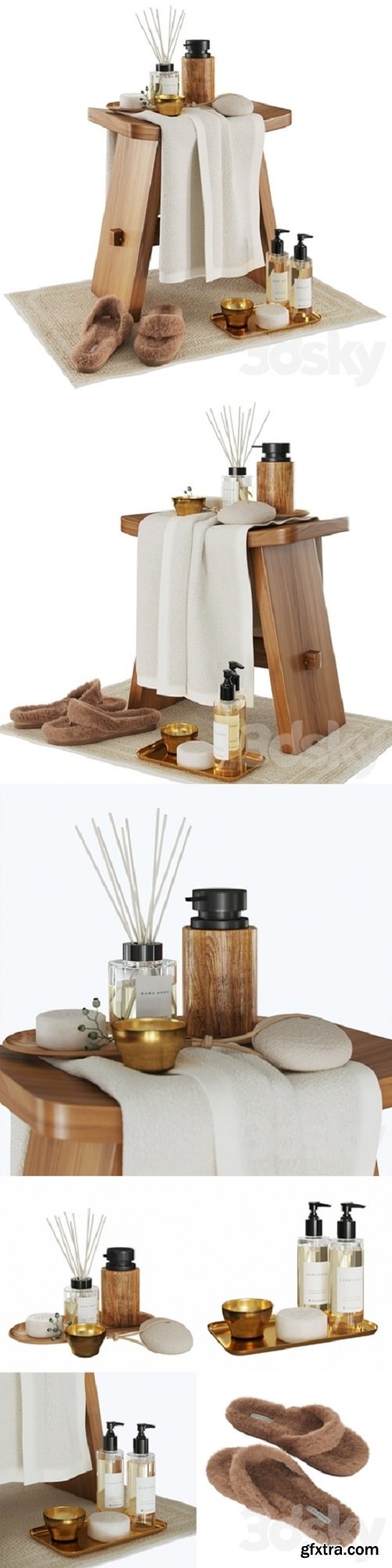 Zara home wood stool | Corona