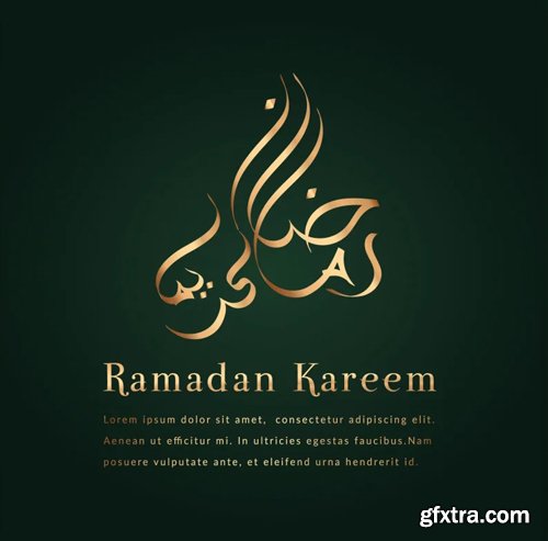 Ramadan Kareem - Arabic Calligraphy Vector Design Template