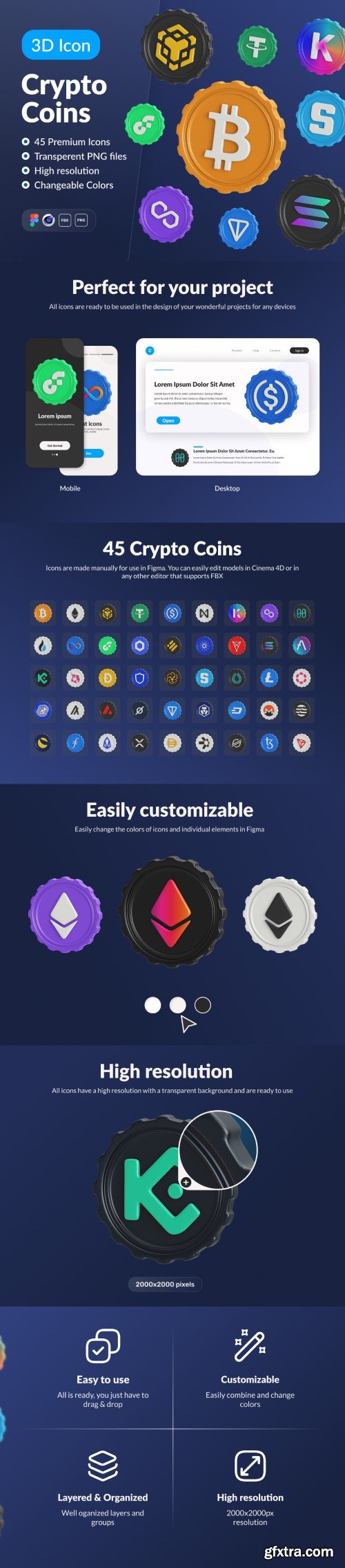 UI8 - Crypto Coins: 3D Icon Set