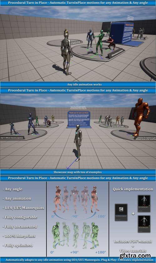 Unreal Engine Marketplace - Procedural Turn in Place System (5.1)