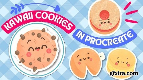 How to Draw Kawaii Sticker Illustrations: Cute Cookies | Procreate