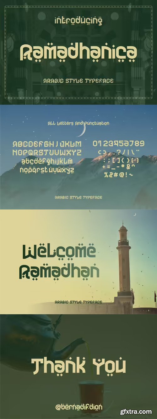 Ramadhanica Decorative Font Display