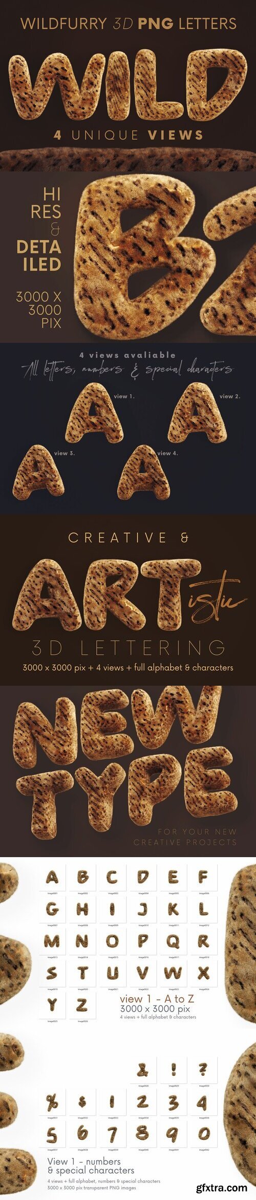 CreativeMarket - Wild Furry - 3D Lettering 6075277