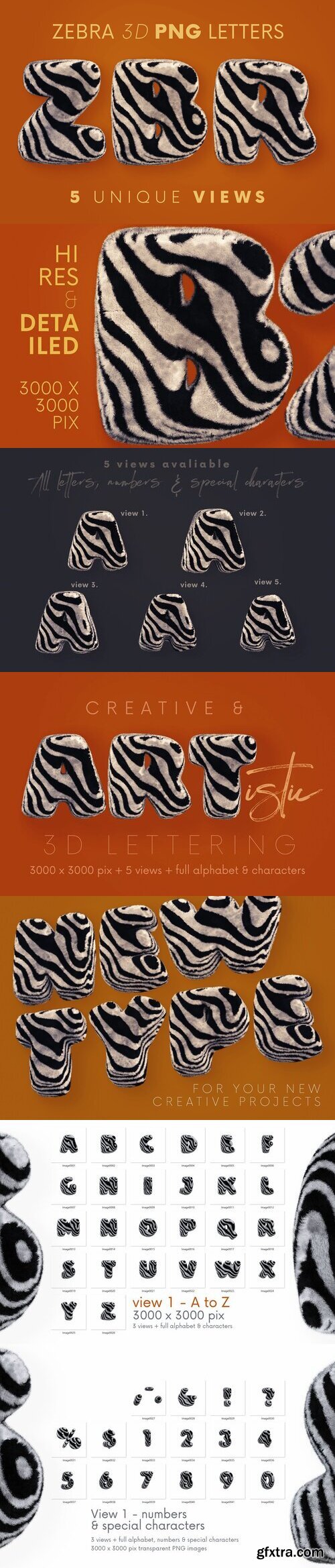 CreativeMarket - Zebra - 3D Lettering 6079976