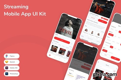 Streaming Mobile App UI Kit J9MJEQV