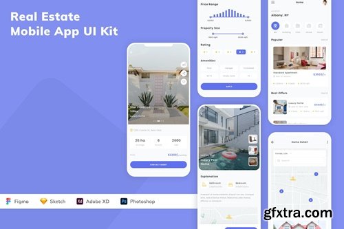 Real Estate Mobile App UI Kit UUG4GEV