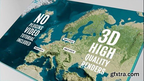 Videohive 3D Physical Map - Europe 44145751
