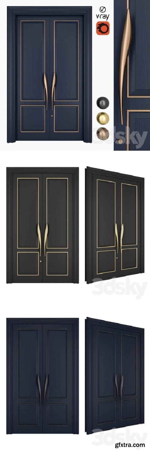 Pro 3DSky - Door Set Elmes Archism T1243
