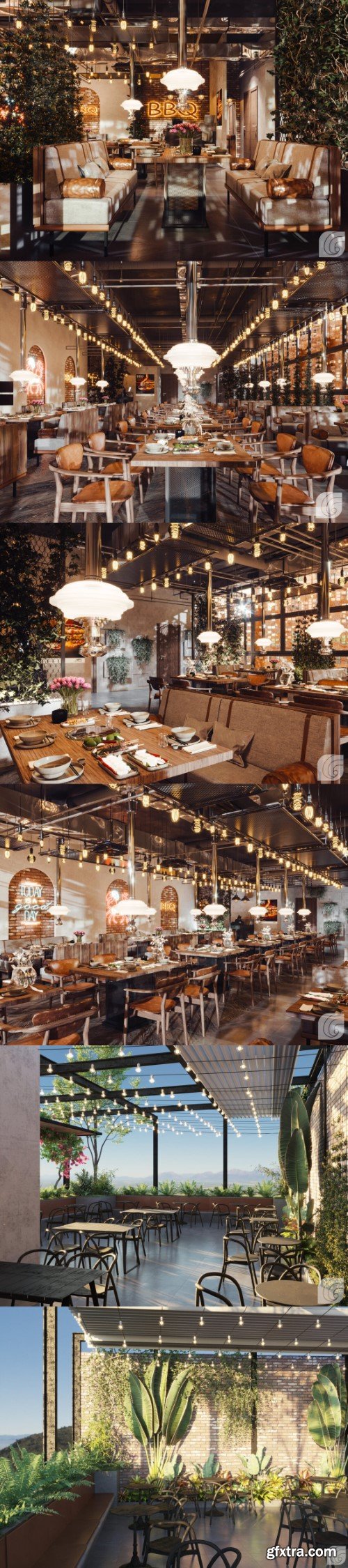 Interior Restaurant Scene By Le Dang Thuan