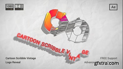 Videohive Cartoon Scribble Vintage Logo Reveal 43999031