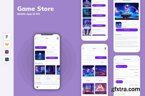 Game Store Mobile App UI Kit MVMT3DE