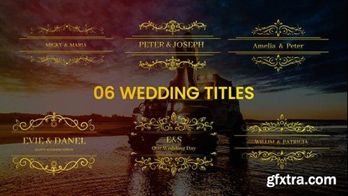 Videohive Golden Fonts Wedding Titles 44200705