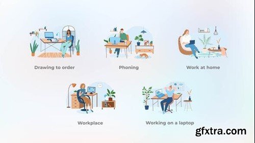 Videohive Workplace - Flat concepts 44184267