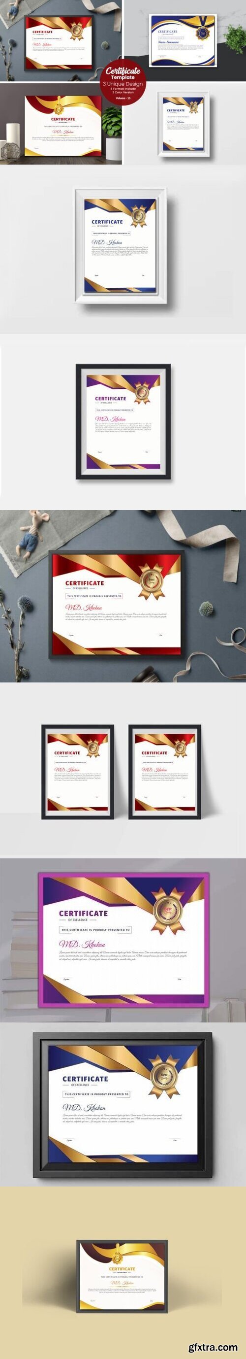 Abstract Certificate Template Design