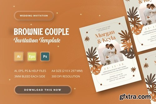 Brownie Couple - Wedding Invitation PJ52R6C