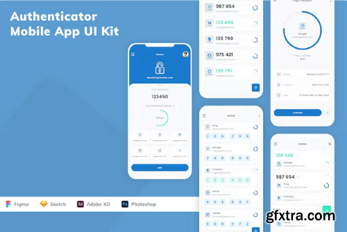 Authenticator Mobile App UI Kit