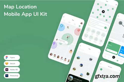 Map Location Mobile App UI Kit