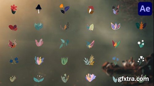 Videohive Cartoon Flowers Liquid Motion for After Effects 44284351