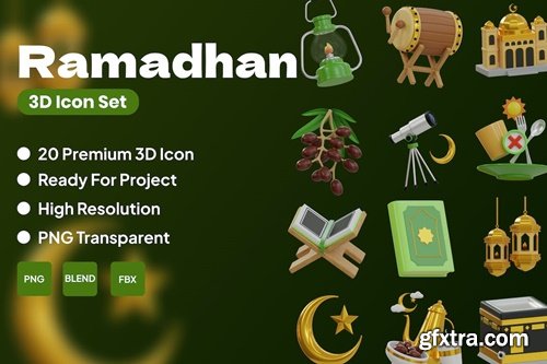 Ramadhan 3D Icon 76A4DW4