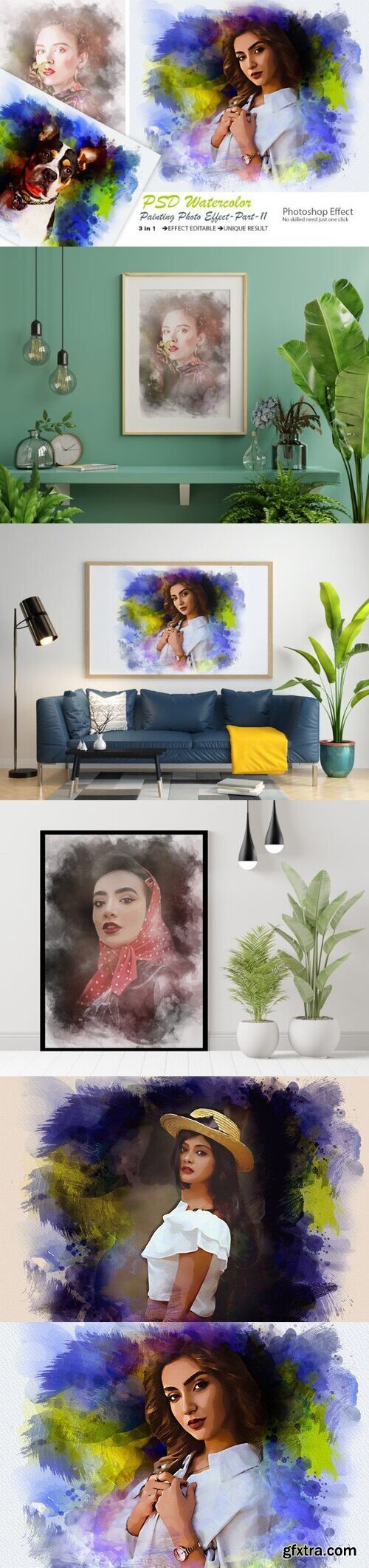 PSD Watercolor Painting Photo Effect