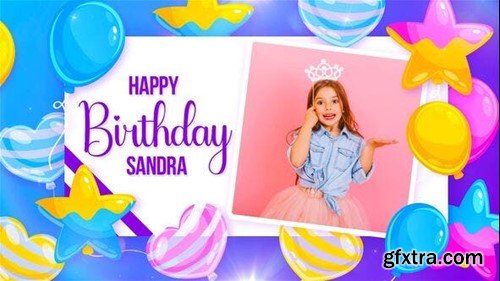 Videohive Happy Birthday Sandra Slideshow 44419931