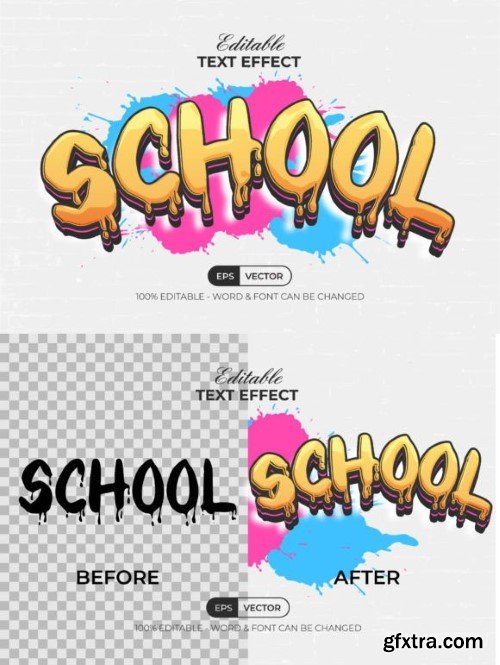 School Graffiti Text Effect Style