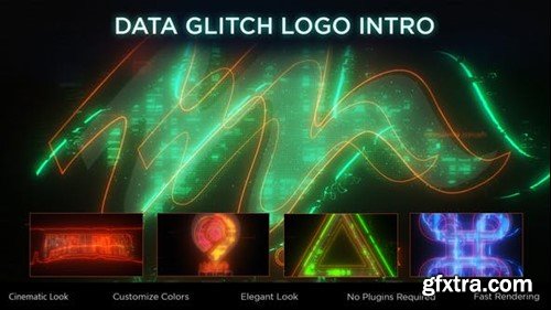 Videohive Data Glitch Logo Intro 44456270