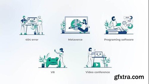Videohive Programing software - Blue Outline Concepts 44422434
