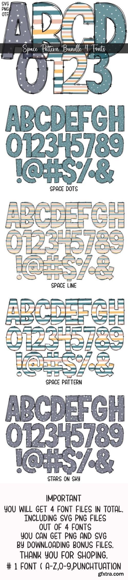 Space Pattern Font