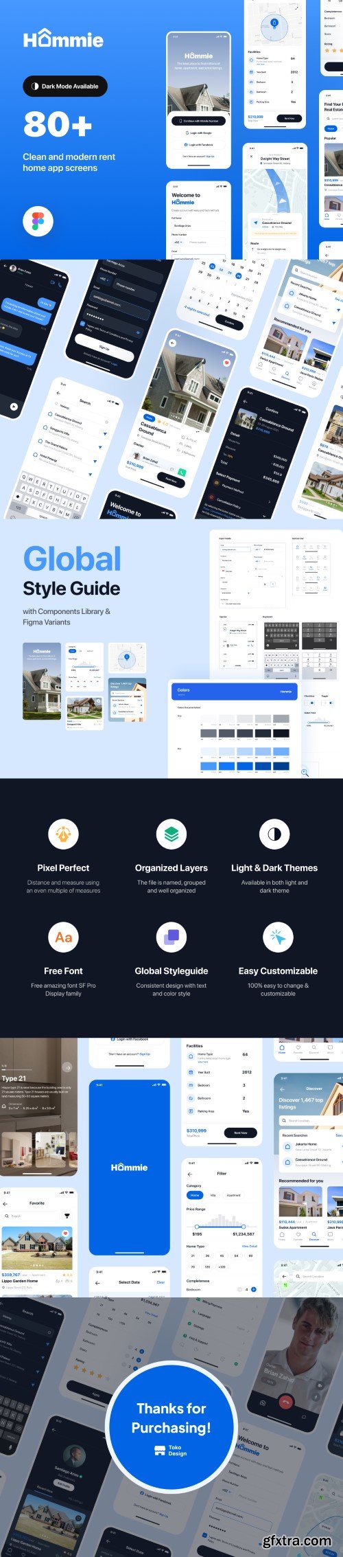 Hommie - Real Estate App UI Kit