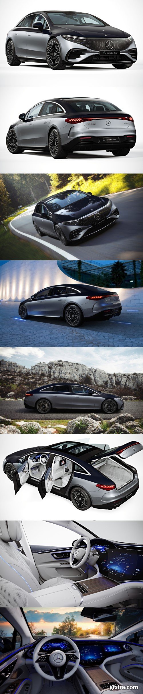 HKV Studios - 2022 Mercedes Benz EQS 3d Model