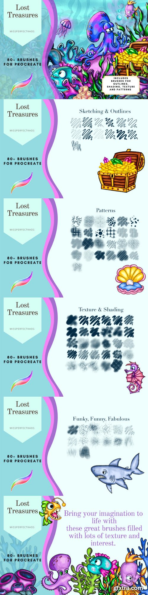Lost Treasures - 81 Brushes for Procreate