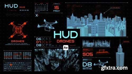 Videohive HUD Drones for After Effects 44657282