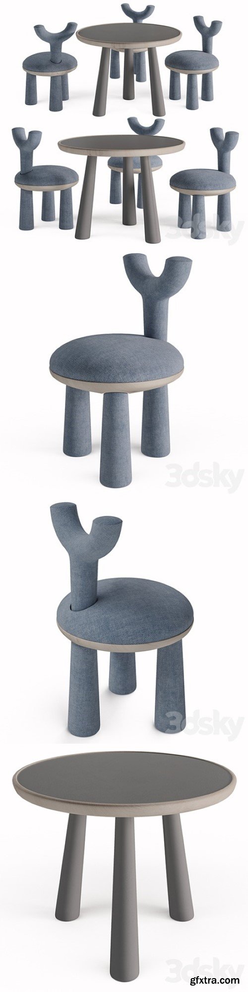 Pro 3DSky - Children Table and Chairs set by Flow