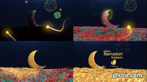 Videohive Happy Ramadan logo reveal 44446024
