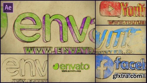 Videohive Pencil Drawing Logo Reveal 44545700