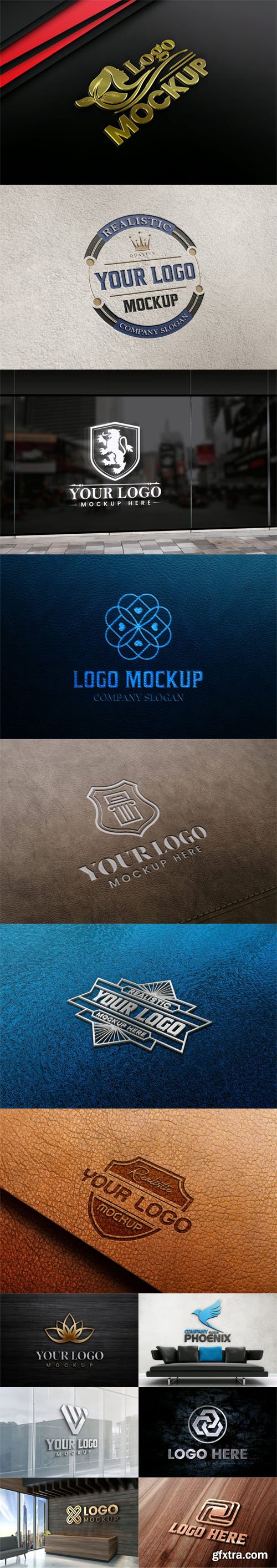 3D Logos - 13 PSD Mpckups Templates