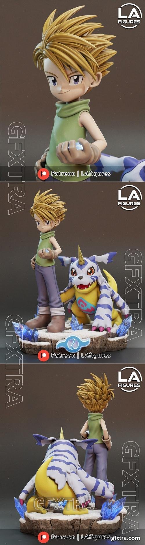 Matt and Gabumon - Digimon – 3D Print Model