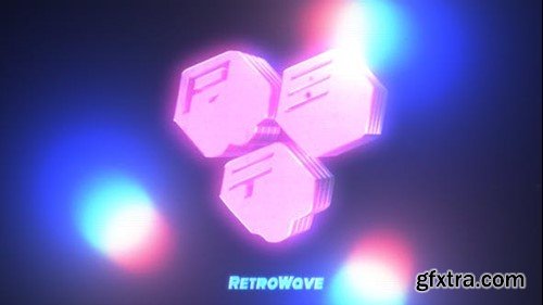 Videohive Retro Neon Motion Trails VHS Logo 44672346