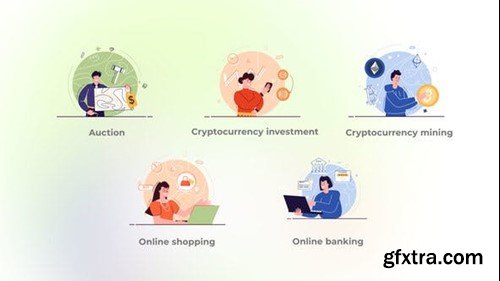 Videohive Cryptocurrency Investment - Flat Concept 44739998