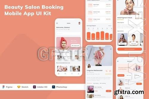Beauty Salon Booking Mobile App UI Kit TV7GEBY