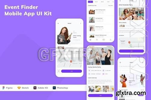 Event Finder Mobile App UI Kit 7FDKP2C